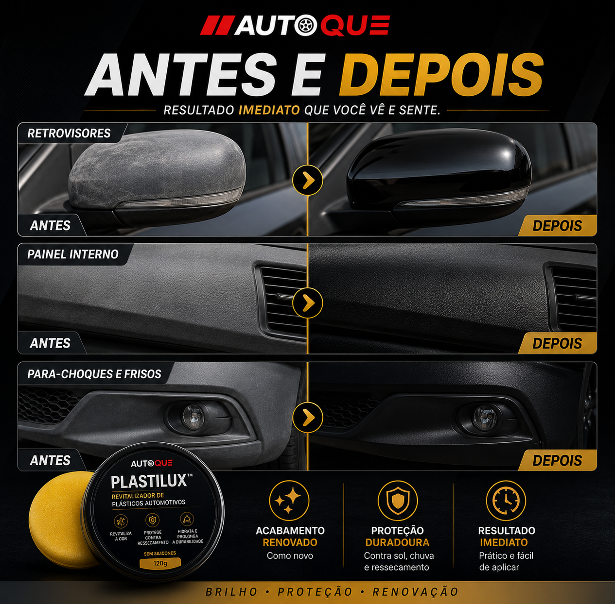 PlastiLux™ - Plásticos renovados com aparência de novo.