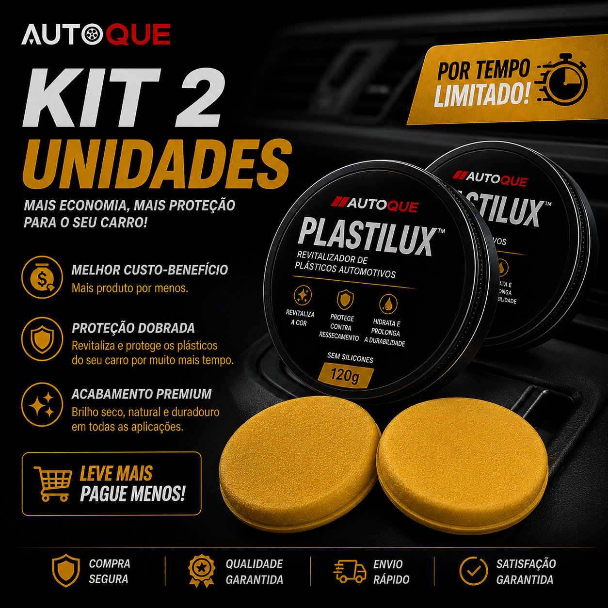 PlastiLux™ - Plásticos renovados com aparência de novo.