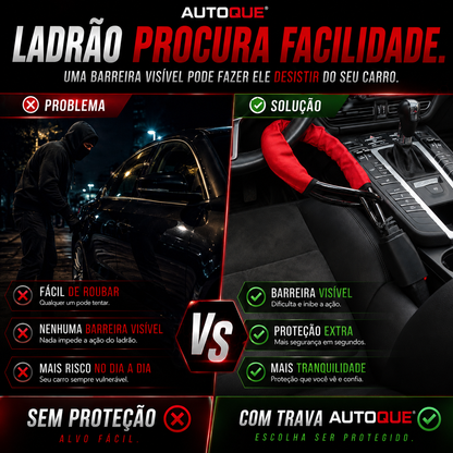 Trava Antifurto para Volante - Dificulte o roubo antes que ele aconteça