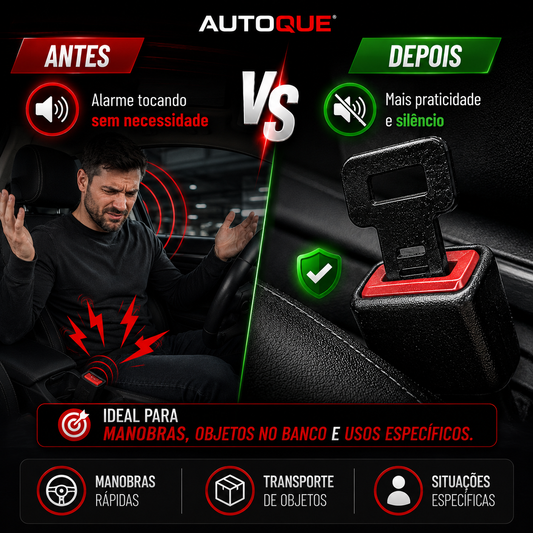 Par de Fivela para Cinto de Segurança Anti-Alarme Sonoro