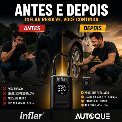 Inflar® - Pronto para encher seus pneus, onde você estiver